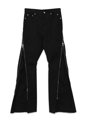 Rick Owens zip-detail flared trousers - Black