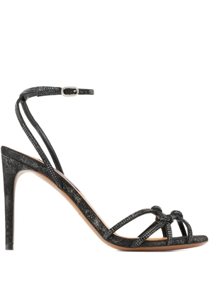 Ralph Lauren Collection 95mm crystal-embellished knotted sandals - Black