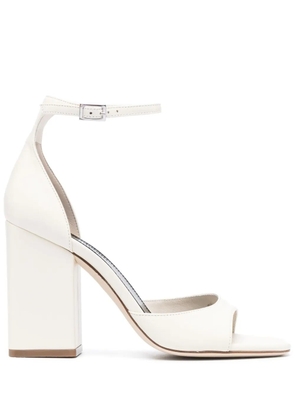 Paris Texas Fiona 100mm leather sandals - White