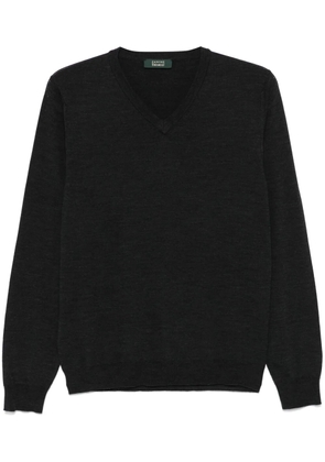 Zanone fine-knit jumper - Grey