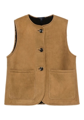 Soeur buttoned suede waistcoat - Brown