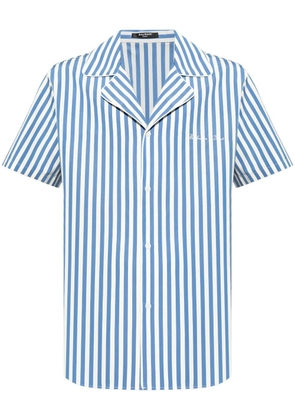 Balmain striped cotton shirt - Blue