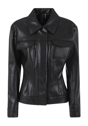 Norma Kamali faux-leather jacket - Black