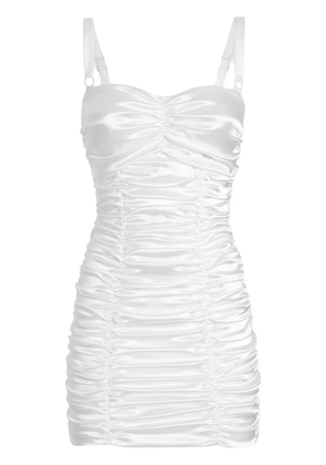 Dolce & Gabbana ruched mini dress - White