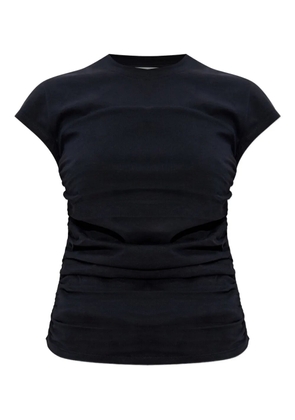 ISABEL MARANT gathered-detail cotton t-shirt - Black