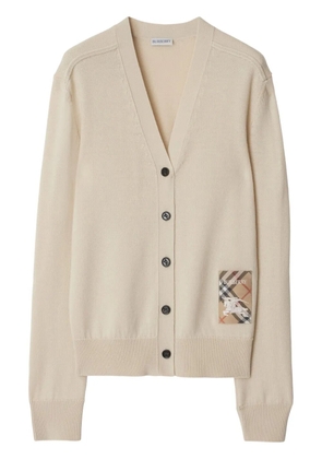 Burberry Check Label cardigan - Neutrals