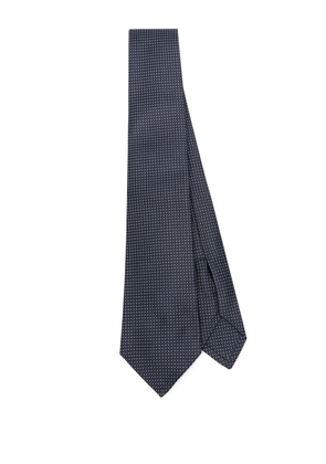 Kiton patterned-jacquard tie - Blue