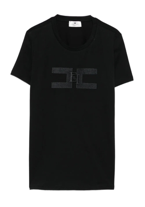 Elisabetta Franchi logo-embroidered T-shirt - Black