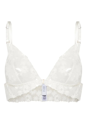 Fleur Of England Daisy Boudoir floral-lace bra - White