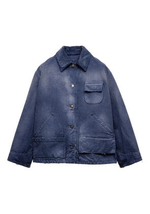 Prada washed canvas jacket - Blue