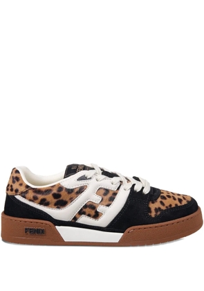 FENDI leopard-print sneakers - Brown