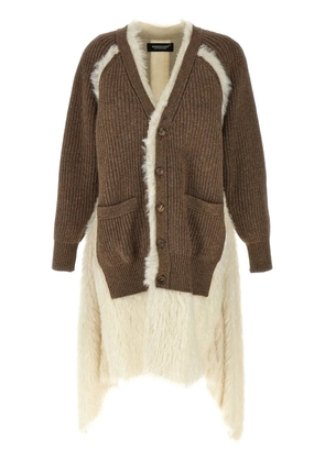 Undercover hybrid wool cardigan - Brown