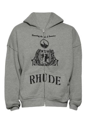 RHUDE Youth Of America zip-up hoodie - Grey