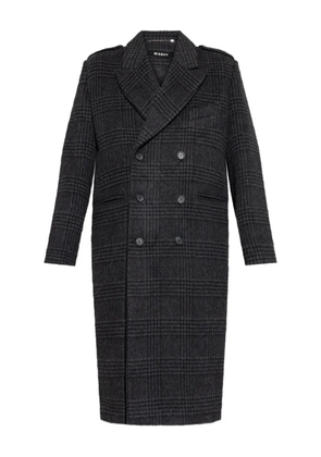 MISBHV checked double-breasted coat - Black