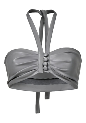 Lika buttoned halterneck top - Grey