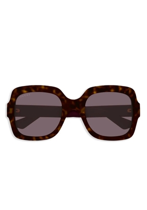 Gucci Eyewear oversize-frame sunglasses - Brown