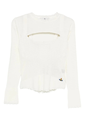 Vivienne Westwood cut-out knitted top - Neutrals