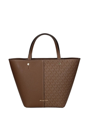 Michael Michael Kors monogram panel tote bag - Brown
