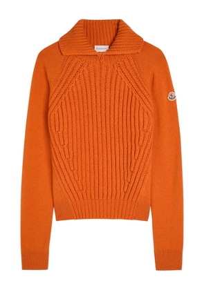 Moncler virgin wool blend sweater - Orange