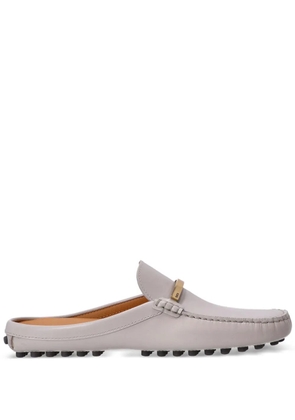 Tod's logo-debossed mules - Grey
