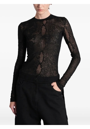 The Attico openwork blouse - Black