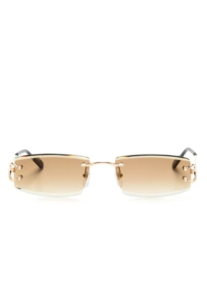 Cartier Eyewear rectangle-frame sunglasses - Gold