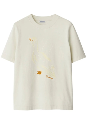 Burberry Duck cotton T-shirt - Neutrals