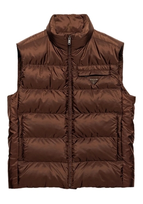 Prada quilted padded vest - Brown