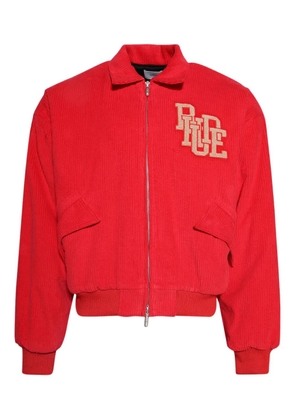 RHUDE corduroy logo-detail jacket - Red