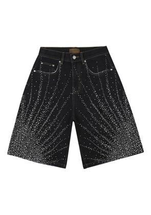 BIRTH OF ROYAL CHILD 20K Diamond Starlight denim shorts - Black