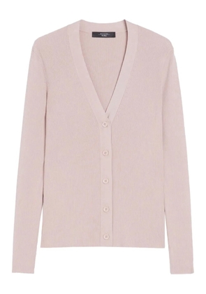 Weekend Max Mara Gabriel ribbed V-neck cardigan - Pink