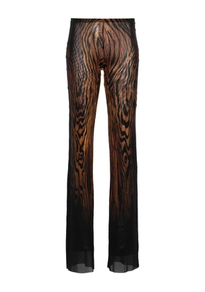 Jean Paul Gaultier abstract-pattern print trousers - Black