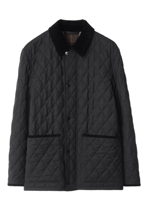 Burberry quilted corduroy-collar jacket - Black