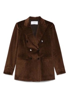 Lardini double-breasted corduroy blazer - Brown