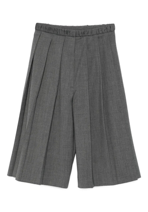 SANDRO high-rise pleated shorts - Grey