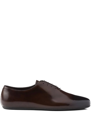 Prada brushed leather lace-ups - Brown