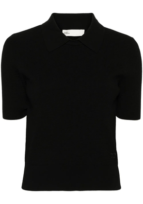 Tory Burch knitted polo top - Black