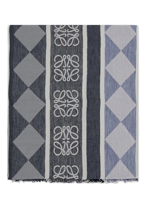 LOEWE geometric-Anagram scarf - Blue