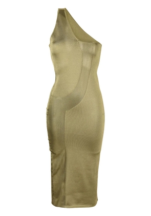 GAUGE81 one-shoulder knitted dress - Green
