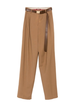 Max Mara pleated belted trousers - Brown