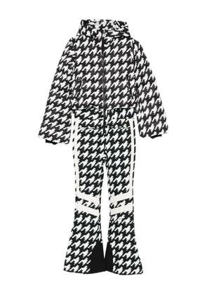 Perfect Moment houndstooth hooded jumpsuit - Black