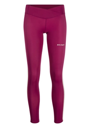 Palm Angels logo-print low-rise leggings - Purple