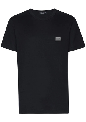 Dolce & Gabbana logo-tag cotton T-shirt - Blue