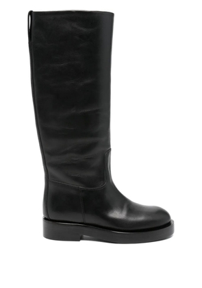 Paris Texas nappa-leather flat boots - Black