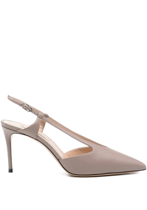 Casadei 80mm pointed slingback pumps - Grey