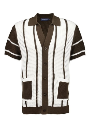 Frescobol Carioca striped knitted shirt - Brown