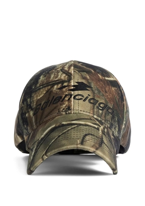 Balenciaga camouflage-print baseball cap - Brown
