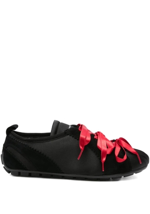 Simone Rocha Ballerina Grip satin ribbon sneakers - Black
