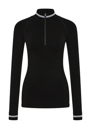The Upside seamless half-zip base top - Black