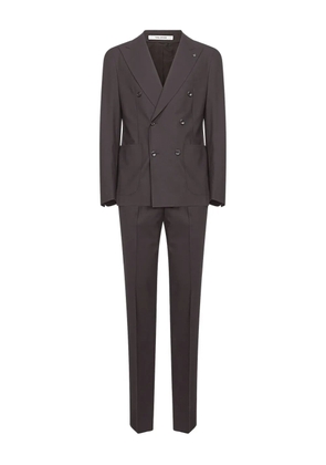 Tagliatore peak-lapel double-breasted suit - Brown
